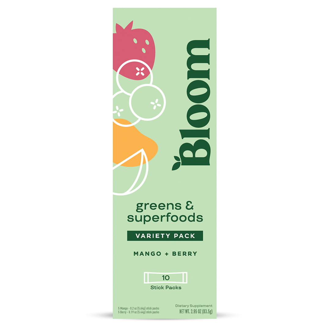 Bloom Nutrition Greens & Superfoods Powder Sticks, Mango And Berry, 10  Count - Walmart.Com