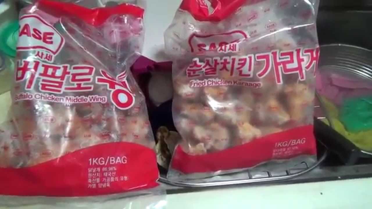 버팔로윙,순살치킨 가라게-전자렌지에 간단히 데워먹는 제품 시식기 - Youtube